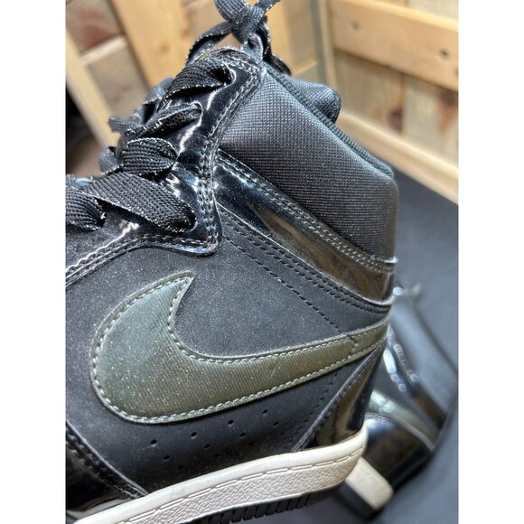 Nike Force Dunk Sky Hi Hidden Wedge Heel Black White High 629746-001 Womens 8 - Picture 10 of 10